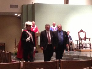 Brother Ed Sommerkorn and Brother Tony DeStefano at this year's Officer Installation Ceremony, where Brother Ed was installed as Outside Guard.