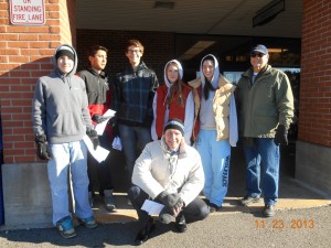 Confirmation Candidates s.  From left: Zach Cioletti, Kyle Maldonato, Harris Goodhand, Emily Thompson, and Katie Critchley.