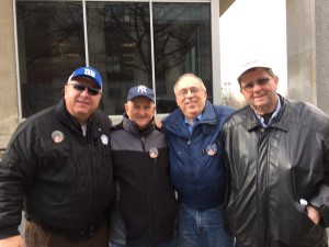 L-R, Brother Knights Dan Flaherty, Remo Canova, Walt Lublanecki, Bob Farrington upon arrival in Washington DC.