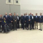 From Left: Tony DeStefano, Tony LaFond, Alan McGrath, Mike Lennon, Fr. Dan Chajkowski, Pat Gibbons, John Clary, Fr. Joe Goode, David Cherubin, Deacon Jim Jones, Art Catalusci, Mike Leyden, Tom Sanders, Rick Wagner, and Dan Bitecola III.  Officers missing from photo are: John Larkin and Eric Woelfel.